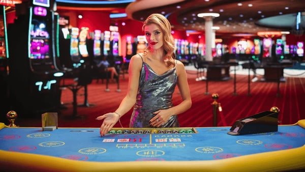 Meja baccarat surgaslot. dengan dealer profesional dan kartu HD